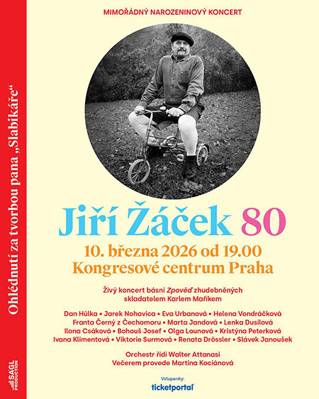 Plakát ke koncertu Jiřího Žáčka